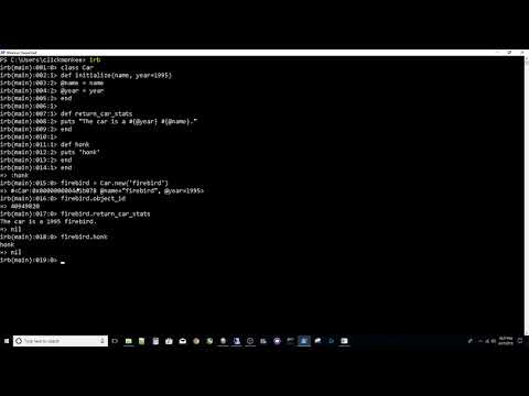 1.5 - Intro to Ruby Classes and Objects