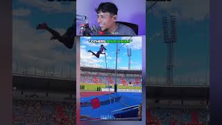 Haciendo pole vault