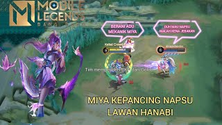 SAATNYA ADU MEKANIK MIYA NAPSU KILL DENGAN MENGCOUNTER SERANGAN HANABI - MOBILE LEGENDS 