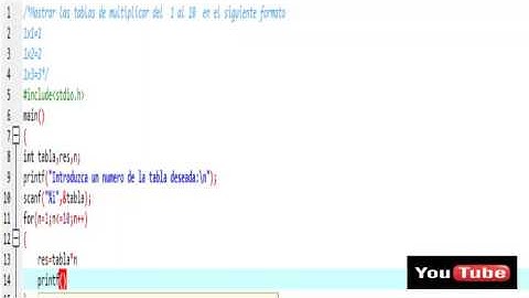 Tablas de Multiplicar en DEV c++ (Ciclo for)