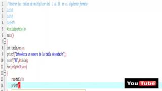 Tablas de Multiplicar en DEV c++ (Ciclo for)
