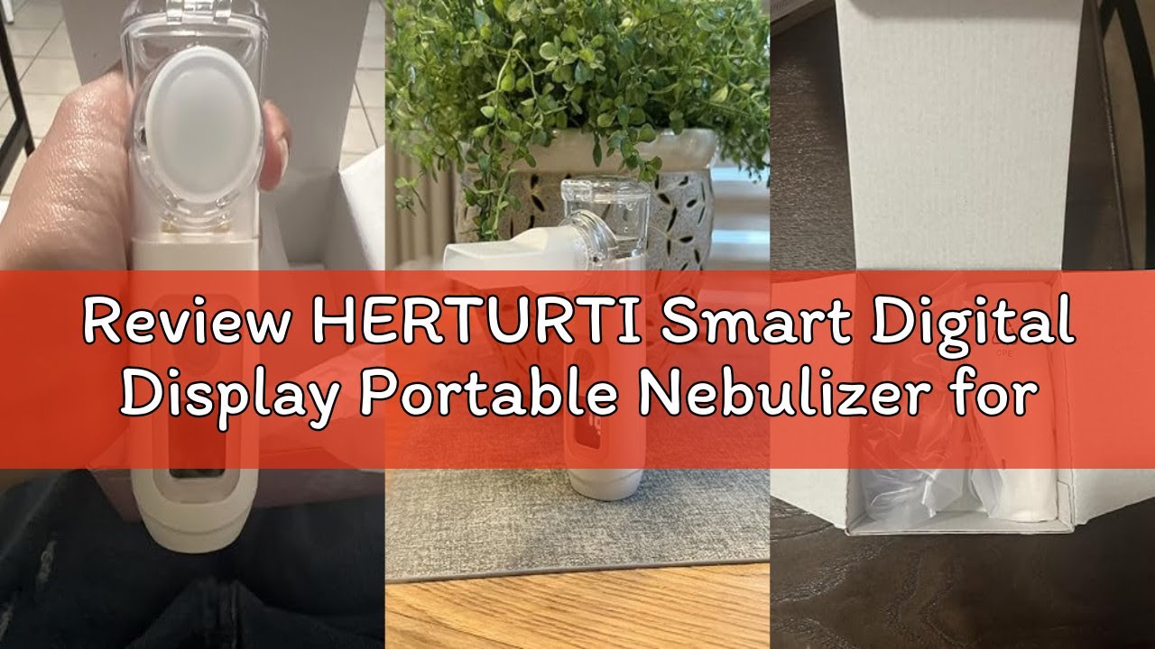 Review HERTURTI Smart Digital Display Portable Nebulizer for Adults and Kids, Portable Nebulizer wit