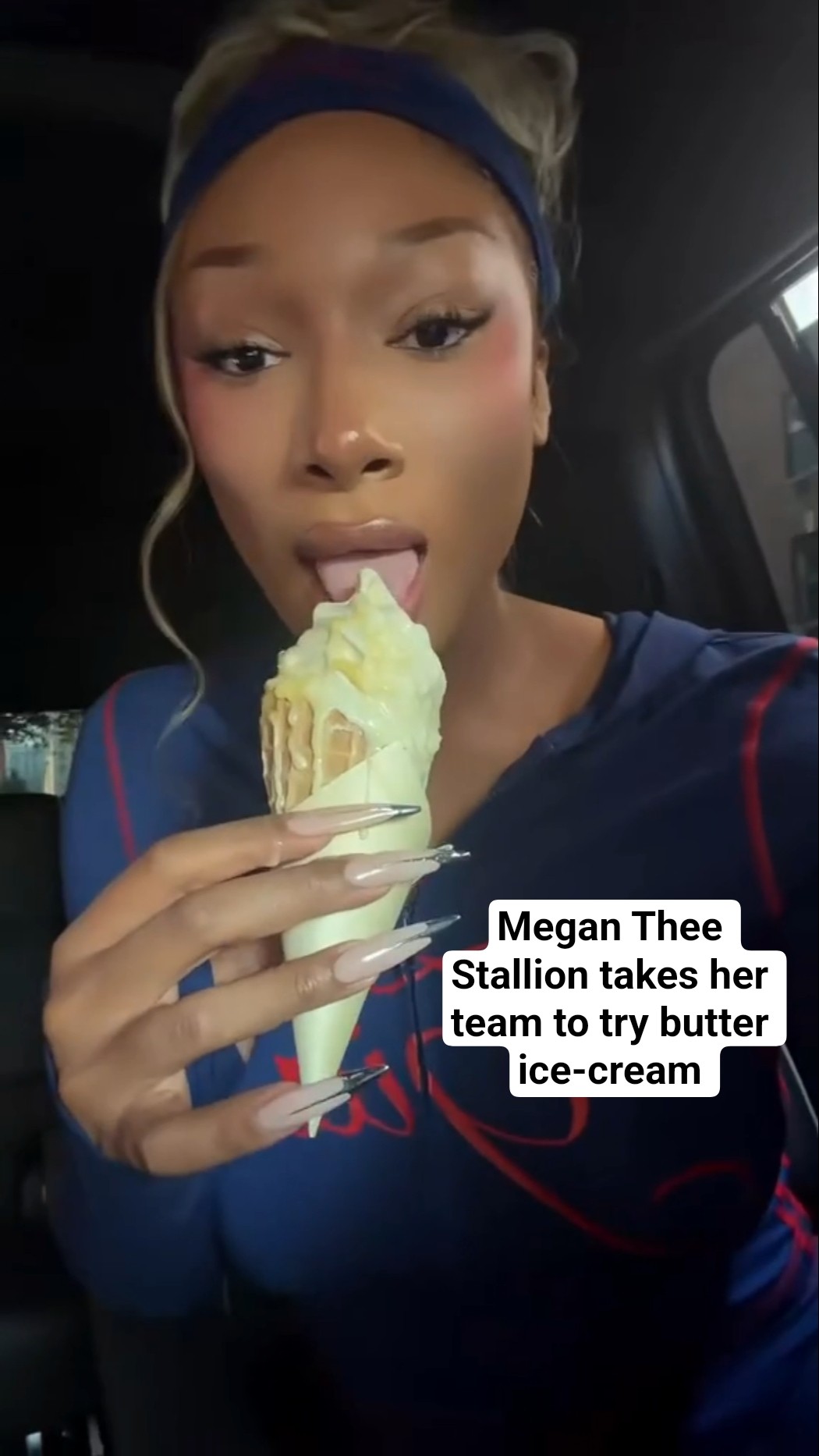 【りゅうや様】 Megan Thee Stallion 着用 アイスクリーム Megan Thee Stallion takes her team to try butter ice-cream - YouTube