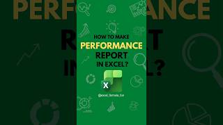 HOW TO MAKE PERFORMANCE REPORT IN EXCEL? 🤔 #excel #excelhacks #exceltips #excel_formula_fun