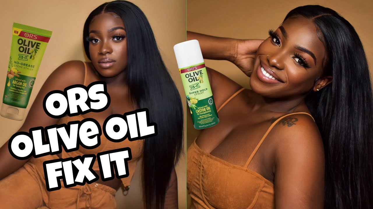 Trying the NEW ORS Olive Oil FIX IT SUPER HOLD SPRAY & CREME STYLER Refresh My Lace Frontal Install