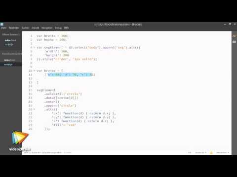 Daten visualisieren mit D3.js Tutorial: SVG-Koord.sys. vs. kartesisches Koord.sys. |video2brain.com