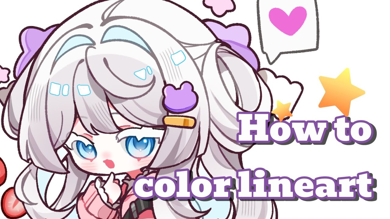 How to color Lineart | Tutorial [ IbisPaintX ] - YouTube