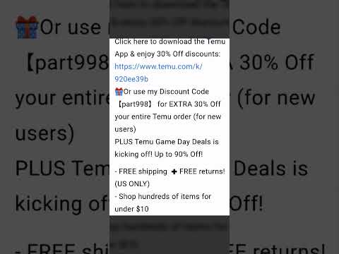 #TEMU DISCOUNT COUPON CODE PLUS 90% OFF SITEWIDE! SEE COMMENTS FOR LINKS & PRICES