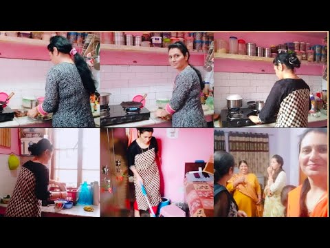 🥀My daily routine Cleaning Indian housewife party jnv Karnal kaha Gaye ...