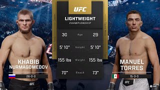 EA Sports UFC 6 Gameplay Khabib Nurmagomedov vs Manuel Torres