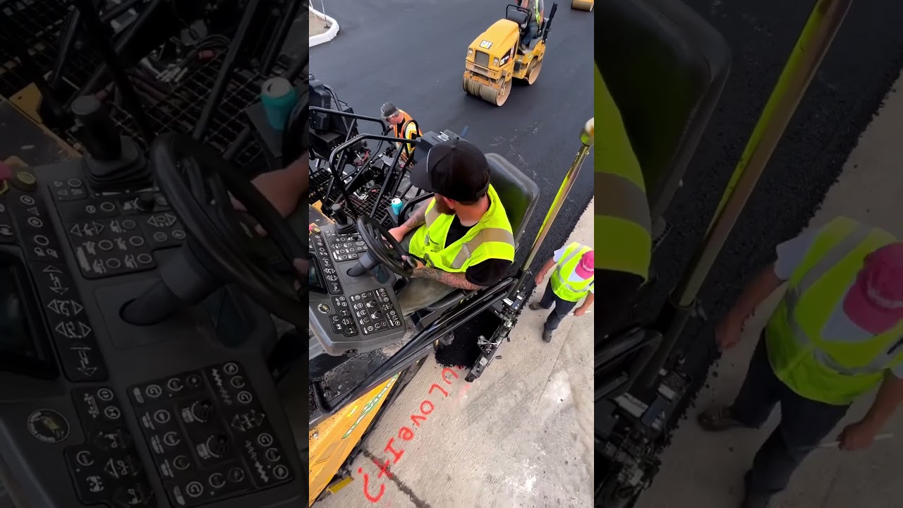 Paving from above ⬆️ 🎥: @asphalt_space_ranger 