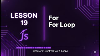 019 Learn everything about FOR LOOPS in JavaScript! π | #19