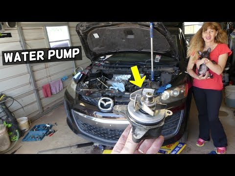 WATER PUMP REPLACEMENT REMOVAL MAZDA CX-7 MAZDASPEED 3 MAZDA SPEED 6 2.3 DIZI MZR ENGINE