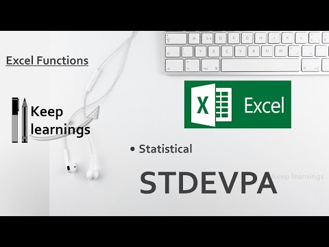 Excel STDEVPA Function