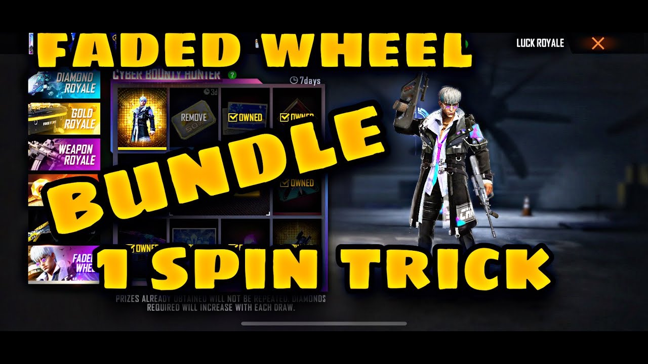 NEW FADED WHEEL || CYBER BOUNTY HUNTER BUNDLE || 1 SPIN TRICK || NEW FADED WHEEL OR PURANI KISMAT