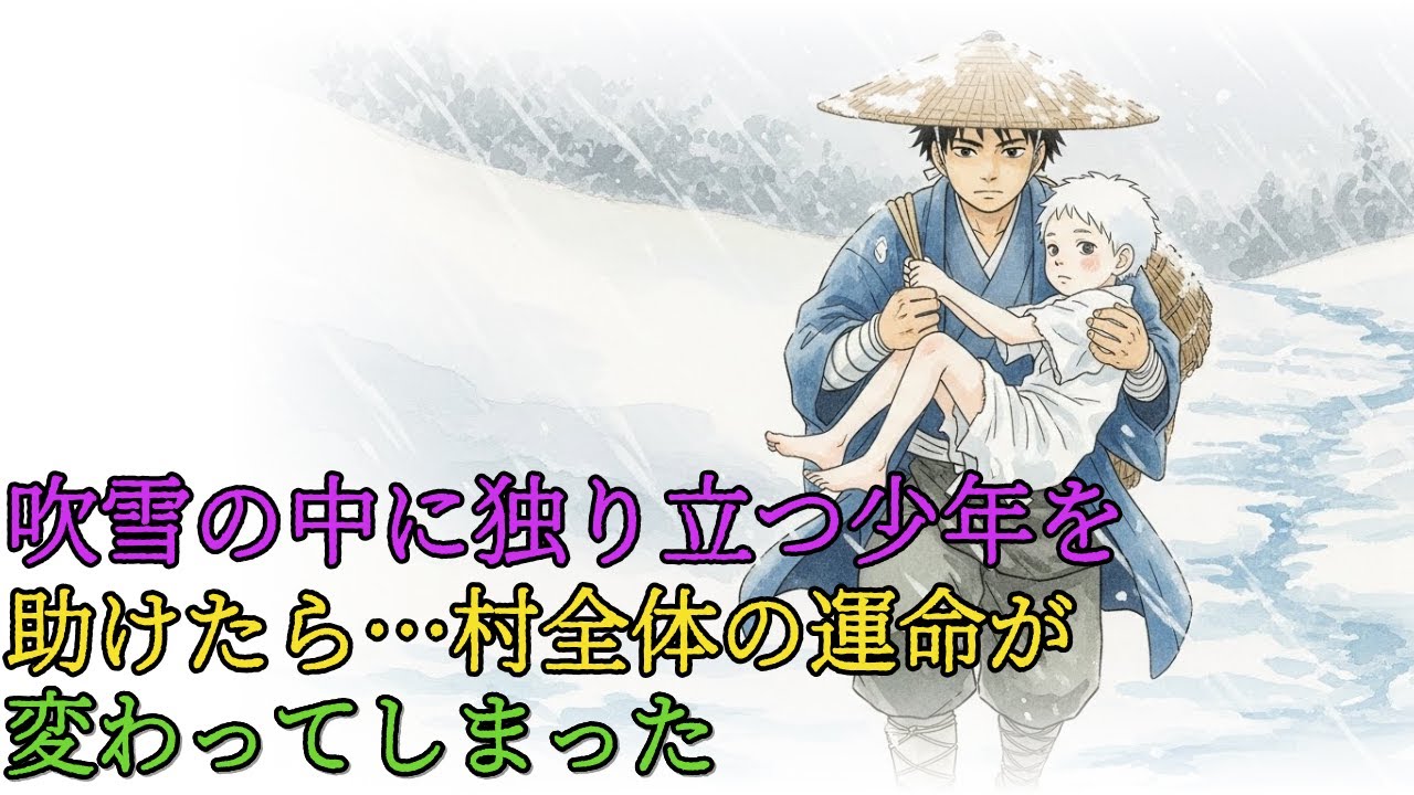 吹雪の中に独り立つ少年を助けたら…村全体の運命が変わってしまった不可思議な話｜日本野談|怪談|昔話|民話語り