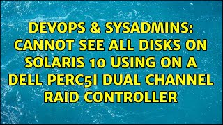 Cannot see all disks on Solaris 10 using on a Dell Perc5i Dual Channel Raid Controller