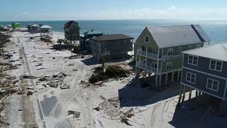 Cape San Blas Florida drone video 96 hours after hurricane Michael