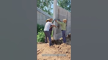Fast Precast Concrete Wall Installation in Action