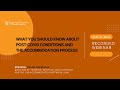 What You Should Know About Post-COVID Conditions and the Accommodation Process  - Webinar