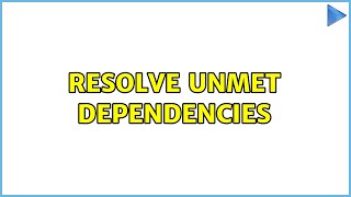 Ubuntu: Resolve Unmet dependencies