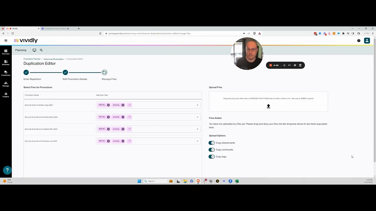 Advanced Duplication in in Vividly's Trade Promotion Management