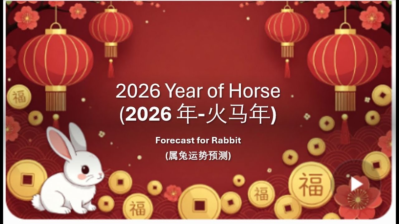 2026 Year of Fire Horse - Forecast for Rabbit| 2026 年属兔运势预测（火马年)