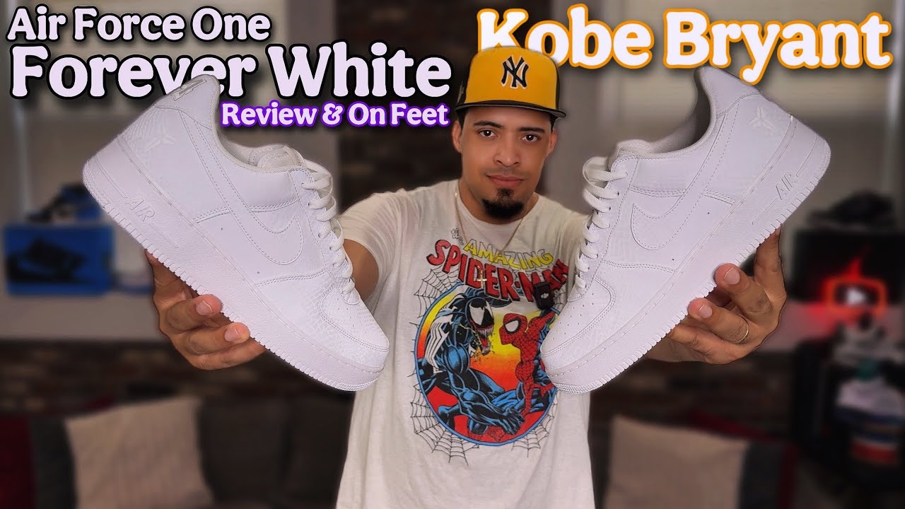 Kobe Air Force One “Forever White” Review, On Feet & Sizing Tips 