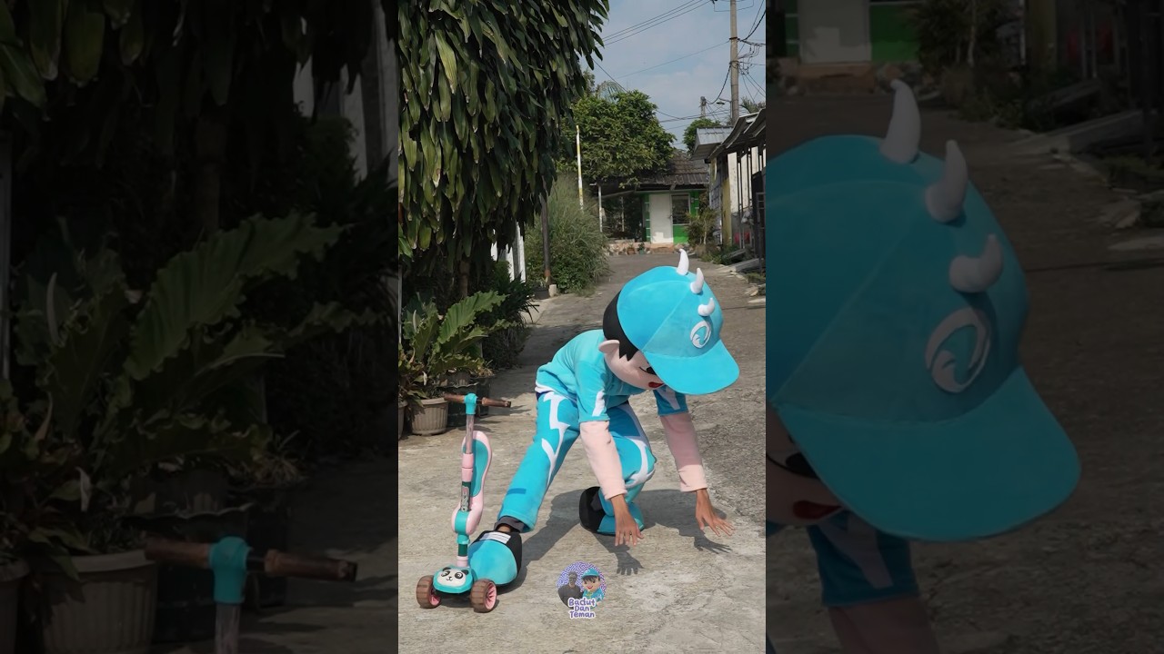 Badut Jatuh dari Skuter😭 Untung ada Teman