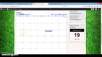 Creating a Calendar and adding Upcoming Events Widget (video #6)