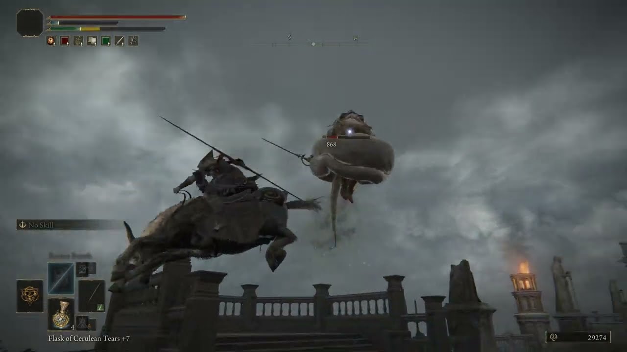 Elden Ring Godskin Noble (Bridge of Divine Tower of Liurnia) Easy Kill