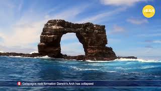 Galapagos rock formation Darwin's Arch has collapsed