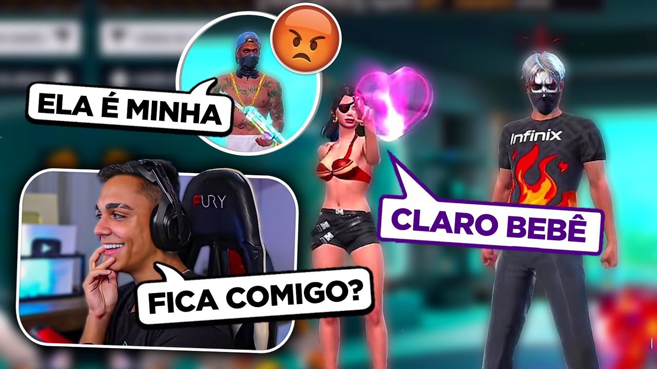 ELA ACEITOU NAMORAR O FREITAS NA FRENTE DO NAMORADO DELA!!! - Free Fire