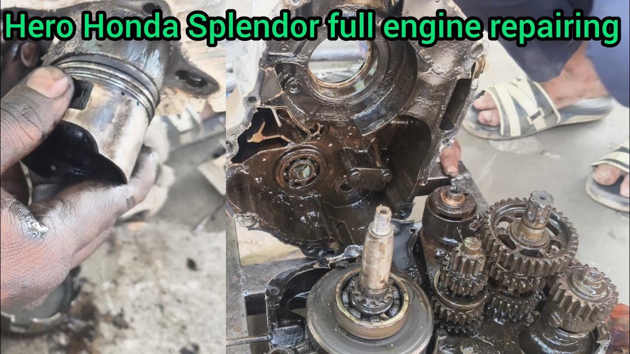 Hero Honda Splendor full engine cease Apna auto service all bike repair #bike #automobile #scross 