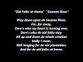 OLD FOLKS AT HOME SWANEE RIVER Swanee Ribber Suwannee words lyrics STEPHEN FOSTER FLORIDA state song
