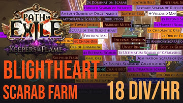 Poe 3.27 Blightheart scarab farm (18 Div/hr)