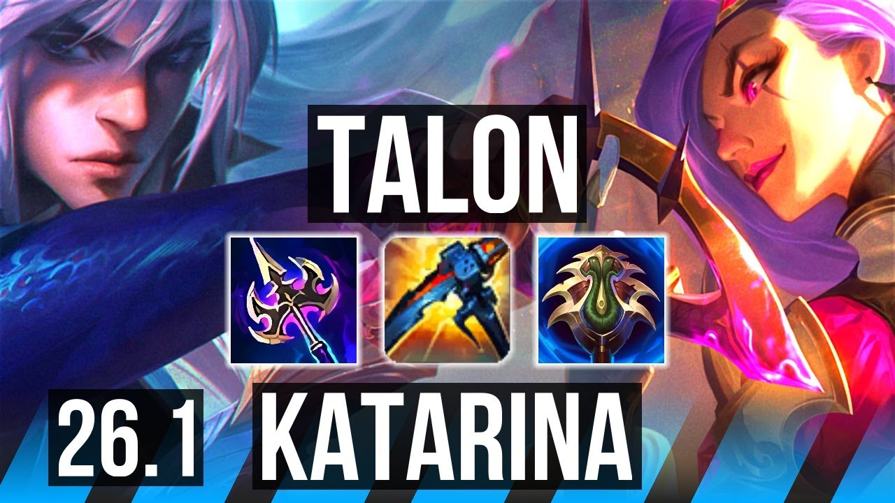 TALON vs KATARINA (MID) | 47K damage, Good KDA: 20/2/5 | EUW Master | 26.1