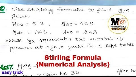 1 Stirling Formula Interpolation Examples || Numerical Analysis