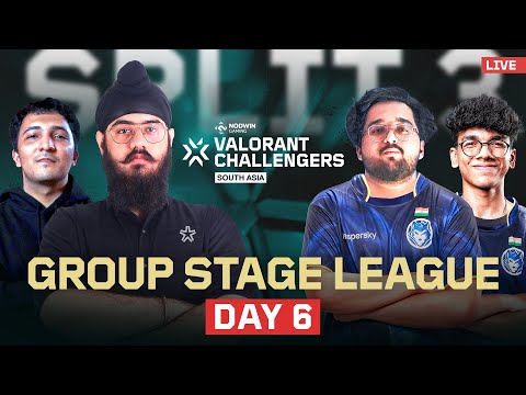 [HINDI/URDU] Valorant Challengers South Asia 2024 | Split 3 | Group Stage | Day 6