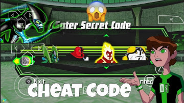 Unlock All Alien | All Secret Cheat Code Ben 10 Protector Of Earth PSP Game