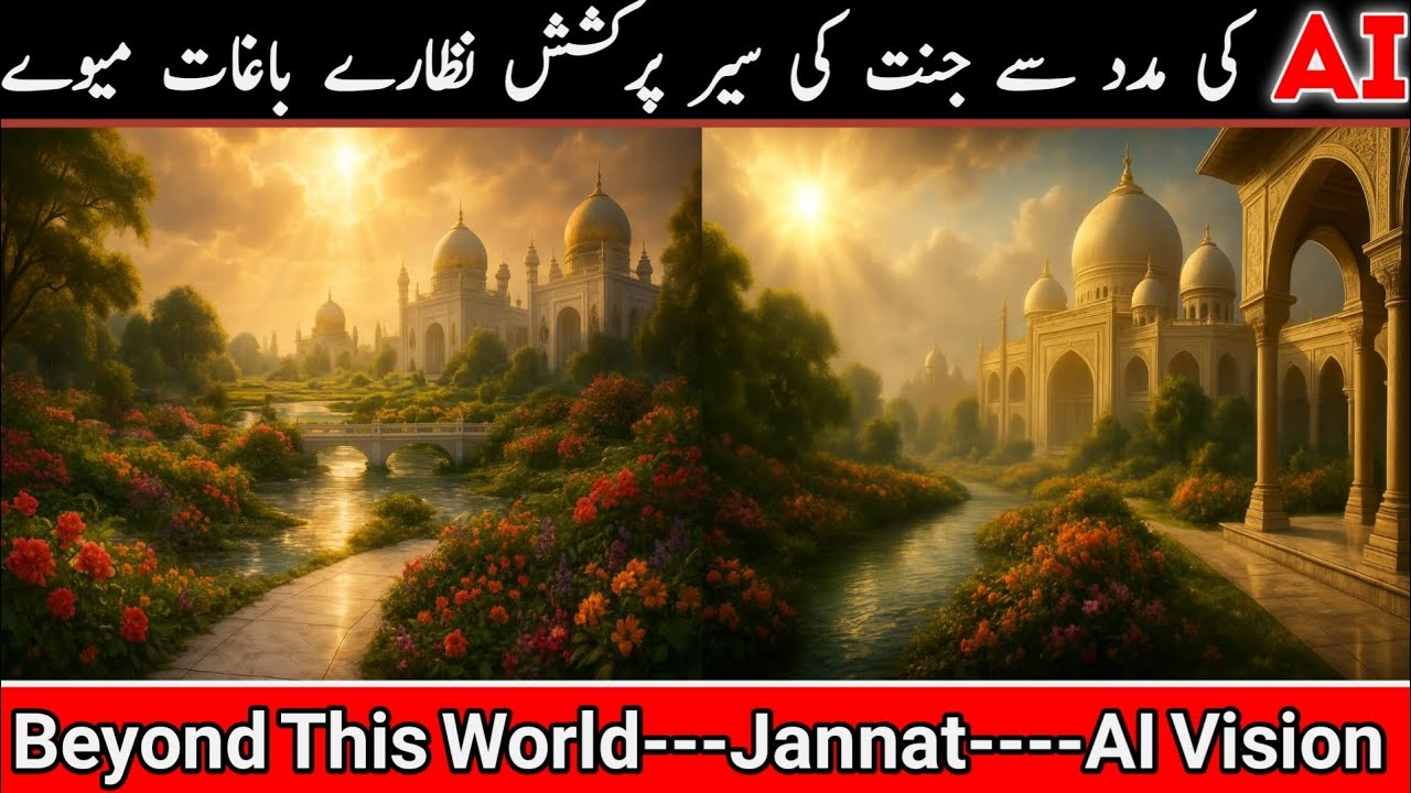 AI Animation of Jannah|Gardens of Paradise|Heaven Animation