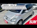 【SUM中古車】BENZ A-CLASS W168 A190  全車原鈑件 天窗 ABS 4安 2002年 台南市