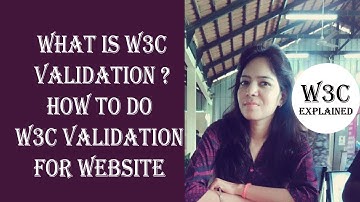 What Is W3C Validation & How To Do W3C Validation| On Page SEO Series Video No - 15 (English)