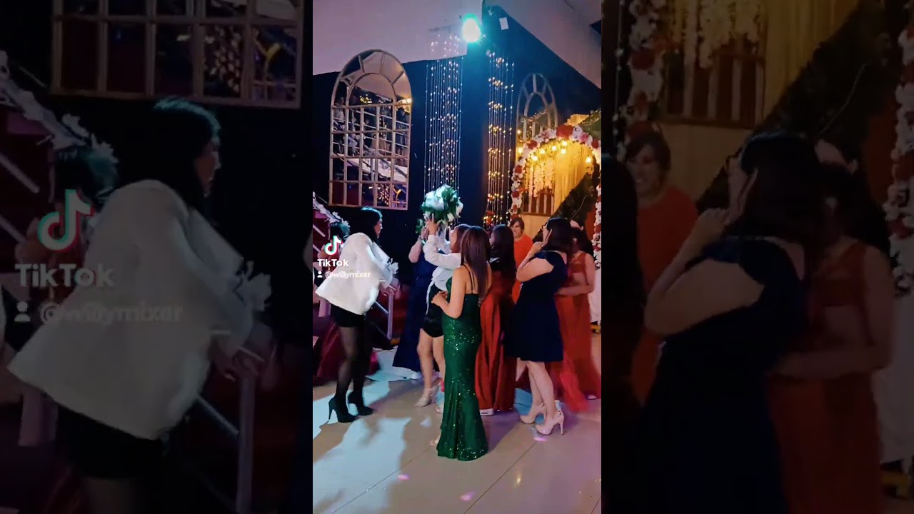 lanzamiento del bouquet en la recepción matrimonial (Willy Mixer Maestro de ceremonias)