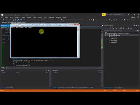 C# Programs - Convert the given Decimal number as binary number