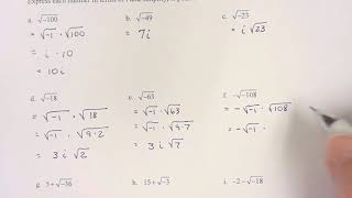 MATH 1030 Section 10 7 Complex Numbers