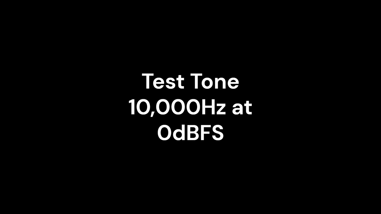 Test Tone 10kHz at 0dBFS