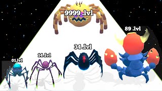 Celebrity Spider Evolution Runner ( Insect evolution Run) level up Spider Max level Gameplay Net Worth