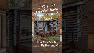 Wisconsin Rustic Cabin for Sale! 1225 BLUE SKY LN, Lac Du Flambeau, WI 54538! Open House! #realtor
