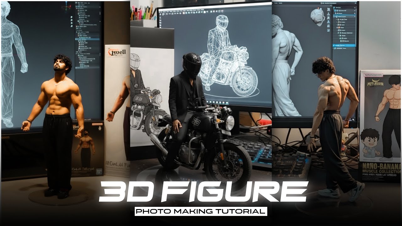 Making Photo Figures Trending 3D Figure Photo Making Tutorial in 📱 | Rahul Royzzz - YouTube